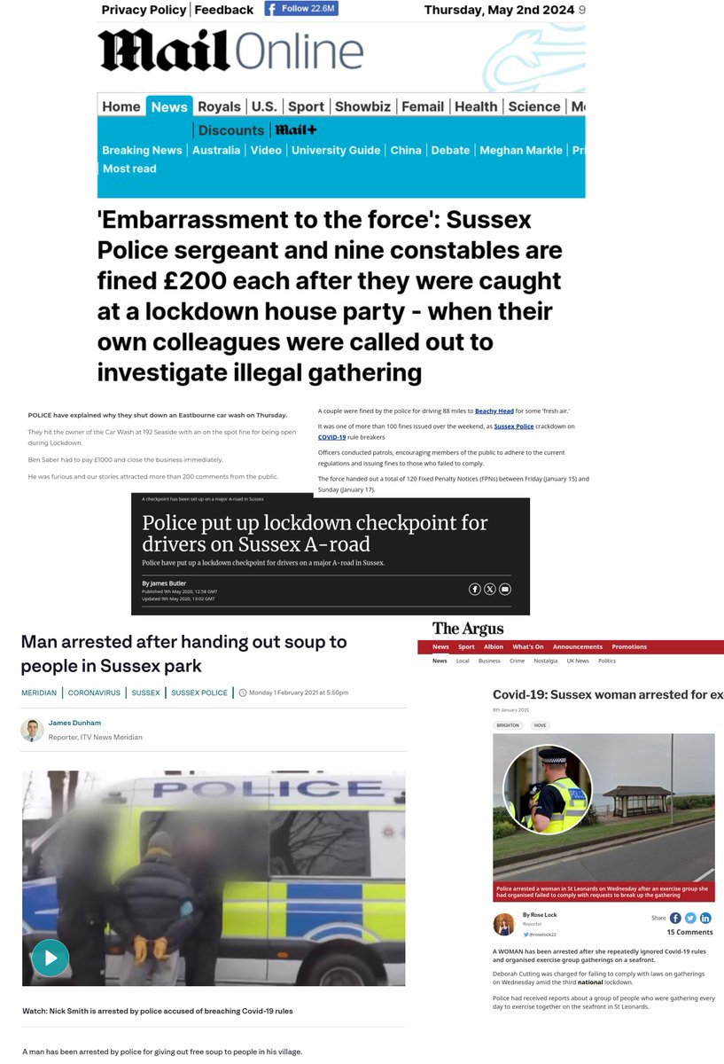The state of Sussex Police while she was PCC:

And who can forgot that Sussex Police were enthusiastic to be the Government's Goonsquad in lockdown, whilst also breaching the rules:

#SussexPolice #PCCElections