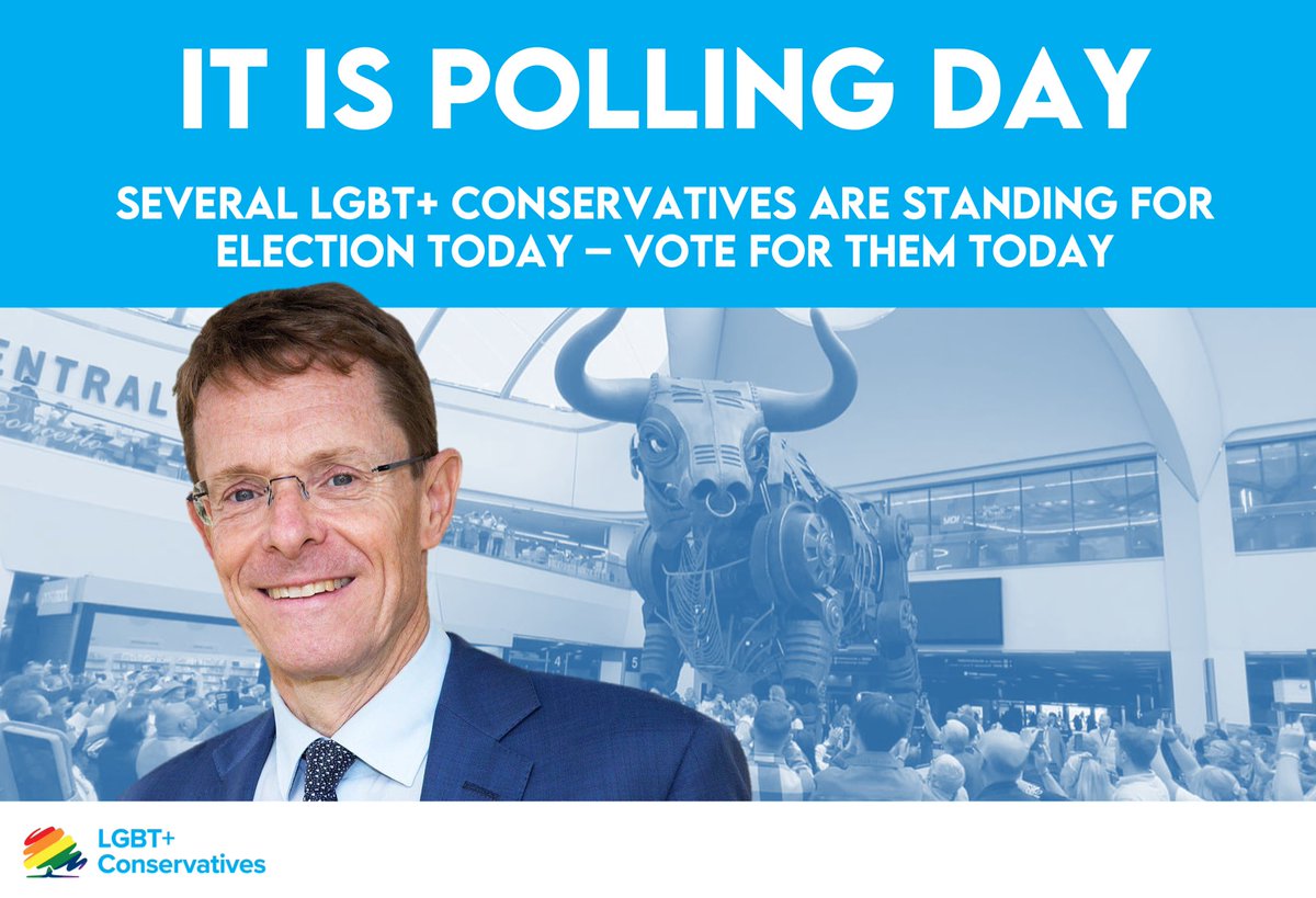 LGBT+ Conservatives are standing for election all over the United Kingdom today. @andy4wm is restanding as @Conservatives Mayor for the West Midlands. Vote for Andy today to keep up the good work in the West Midlands ⬇️
