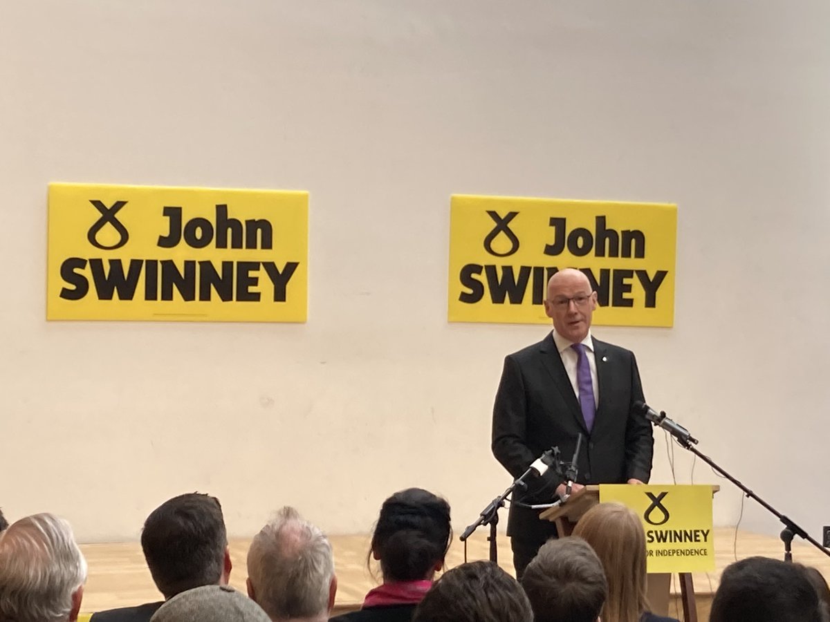 And @JohnSwinney says he will not be a “caretaker”. Not an interim leader. Intends to lead @theSNP for uk election plus Holyrood 2026