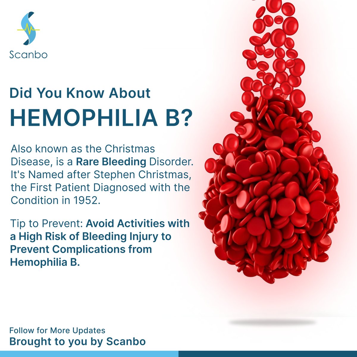 In the quiet battle against Hemophilia B, every victory starts with awareness. Join us in educating the world about this rare but resilient condition. Your voice can be the catalyst for change.🌐🩸
#HemophiliaAwareness #Scanbo #Biotech #MedTechandAI #Blockchain #Quantum_computing