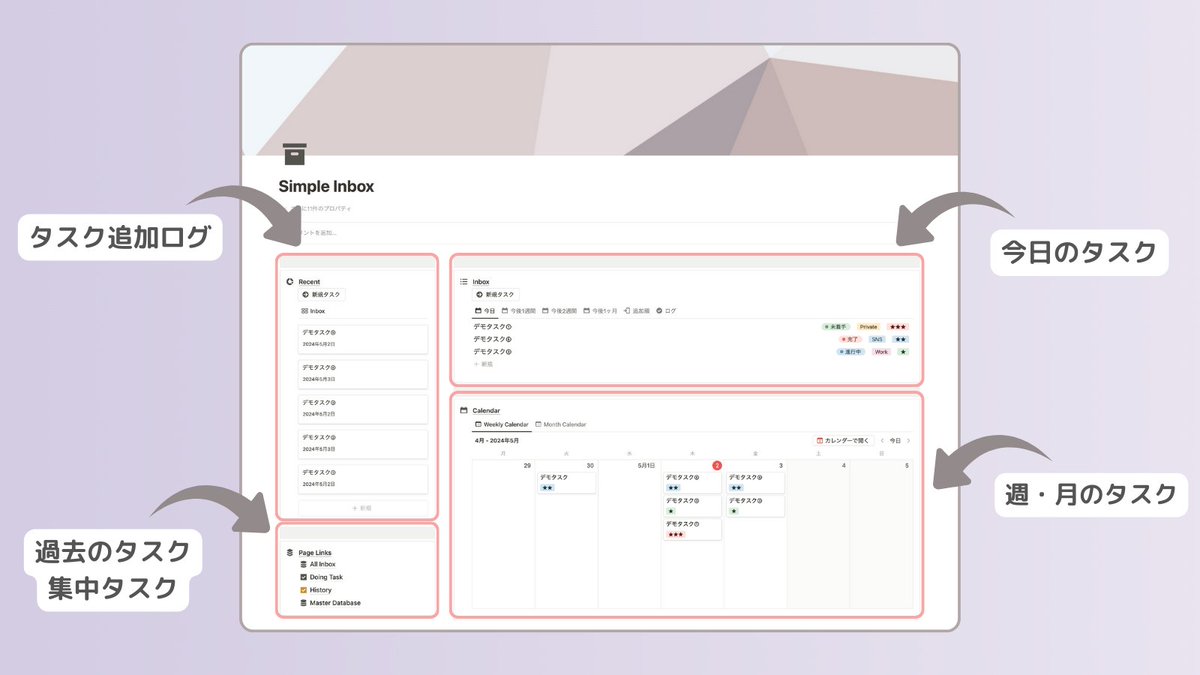 Notionを始めたばかりの方にもオススメしたいシンプルなタスク管理用ページ📝

Notionには様々なタスク管理方法があり、それこそ人によって大きく異なります💭

だからこそ、始めの頃はどうやってページ作成をすればいいのか悩む方も多いのではないでしょうか？…