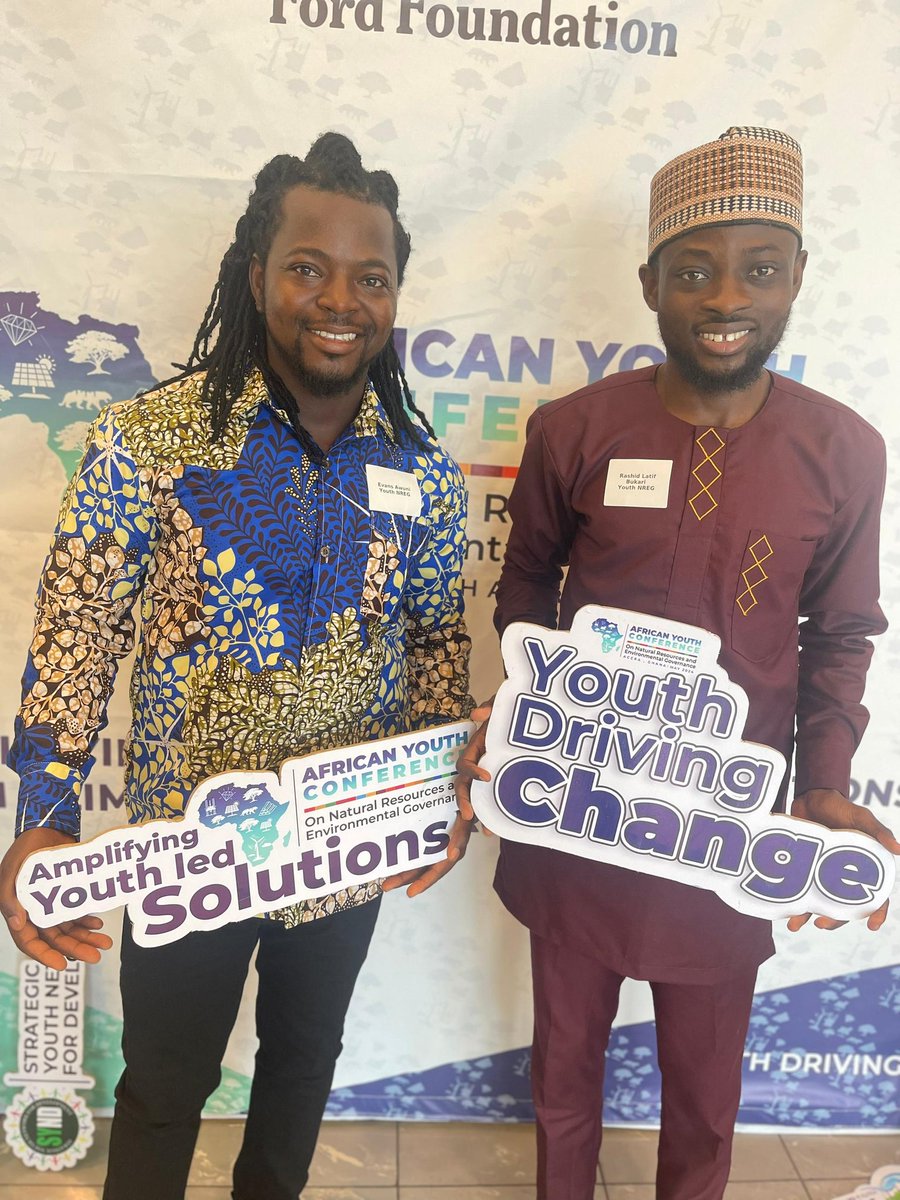 Representing at the biggest gathering of youth across the continent on Natural Resources and Environmental Governance - African Youth Conference 2024. #AYC2024 #WeAreGathering #AYConNREG