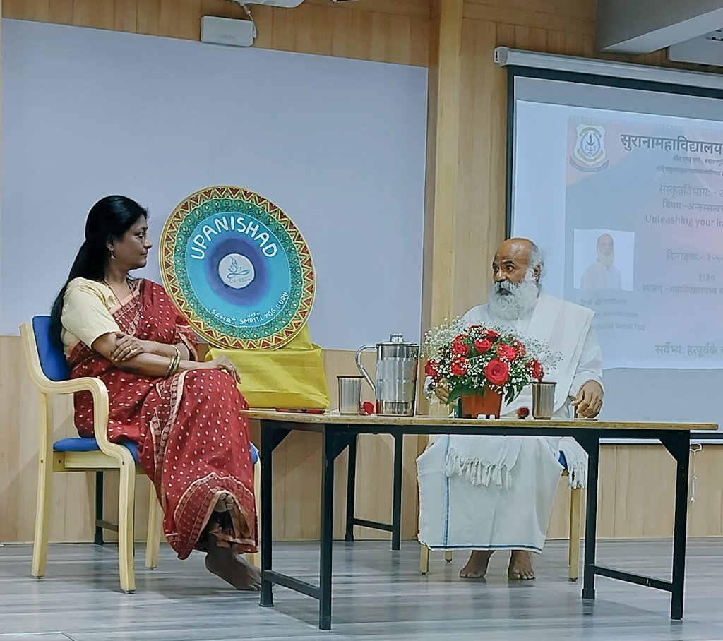 Our upanishad with @anuradhagoyal & @_Nandkishore on unleashing your inner potential. #spirituality