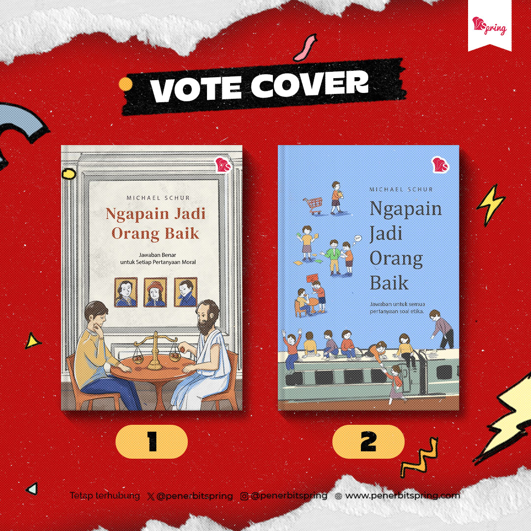 penerbitspring's tweet image. Ngapain jadi Orang Baik?

Lewat buku ini, otakmu akan diajarkan cara membentuk pola pikir kritis khas sifat ilmu filsafat. Nantinya, kamu juga bisa bersikap keren, sekaligus menjadi orang yang lebih baik setelah membacanya 😎

Sebelum bukunya terbit, bantu pilih sampulnya yuk!