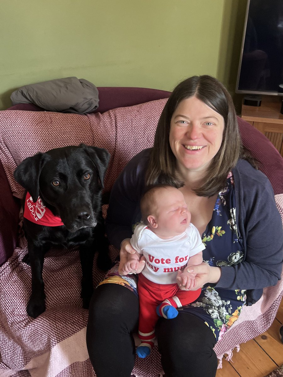 Baby’s first polling day!🗳️ Baby and Spencer have an important message… 

Use all your votes for Labour today 🌹 

Polls open until 10pm - make sure you bring photo ID #VoteLabour