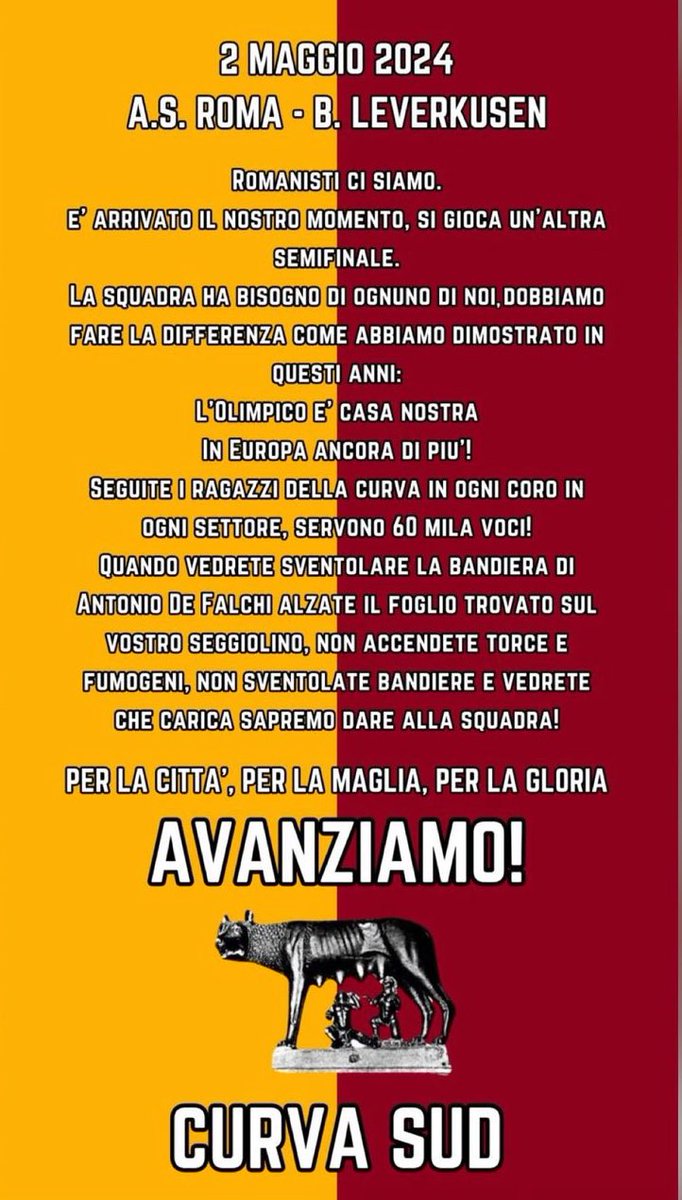 Nel nome di Roma, forza ragazzi, scendiamo in campo anche noi💛❤️ 👇🏼 Condividete, grazie