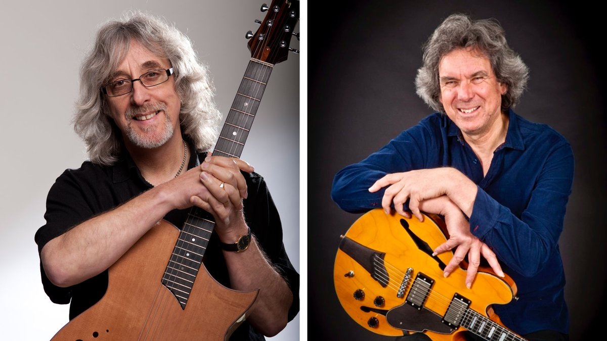 2NIGHT! #Guitarheroes @GORDONGILTRAP (👏🏻by @TheRealRitchieB) & John Etheridge (👏🏻by @EricClapton) join up for an unforgettable evening. Doors 7.30pm. Tix: bit.ly/3WiIjzp #acoustic #jazzfusion #Jazz @Guitarist_Mag @RichardDurrantX @AcousticRoutes @Jazzwise @BrightonWOT