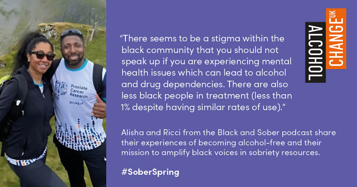 “Sobriety does not have a colour” Alisha and Ricci from the Black and Sober Podcast share their experiences of going alcohol-free and their mission to amplify black voices in sobriety resources. Read their #SoberSpring blog here: alcoholchange.org.uk/blog/sobriety-…