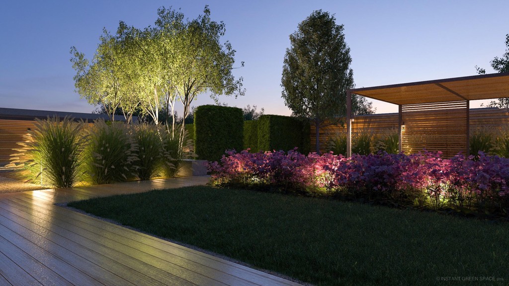 By incorporating subtle lighting for ambience during summer evenings, you can bask in the garden's charm year-round by ensuring it is well-lit for viewing from within your home.

#GardenLighting #OutdoorLighting #GardenIllumination #GardenInspiration #GardenDesign