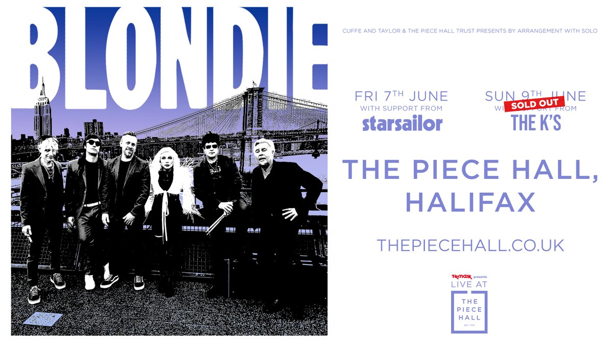 Buzzing to be heading out again with the absolute legends @BlondieOfficial in Halifax this June!