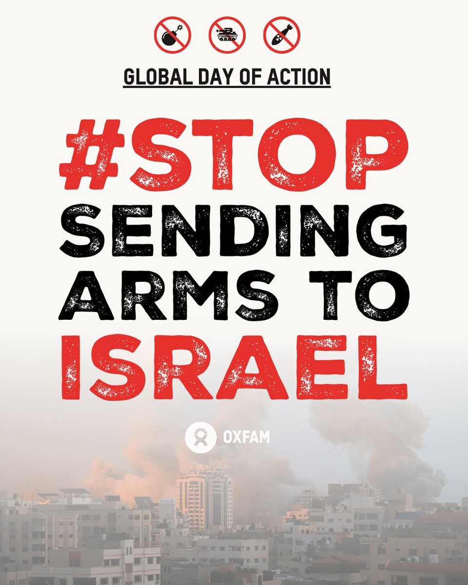 🚨 GLOBAL DAY OF ACTION: Today the world sends a clear message to #StopSendingArms to Israel to protect civilians amid a humanitarian catastrophe in #Gaza. When will world leaders stop arming Israel and take action for a #CeasefireNOW? Join us and add your voice by signing the