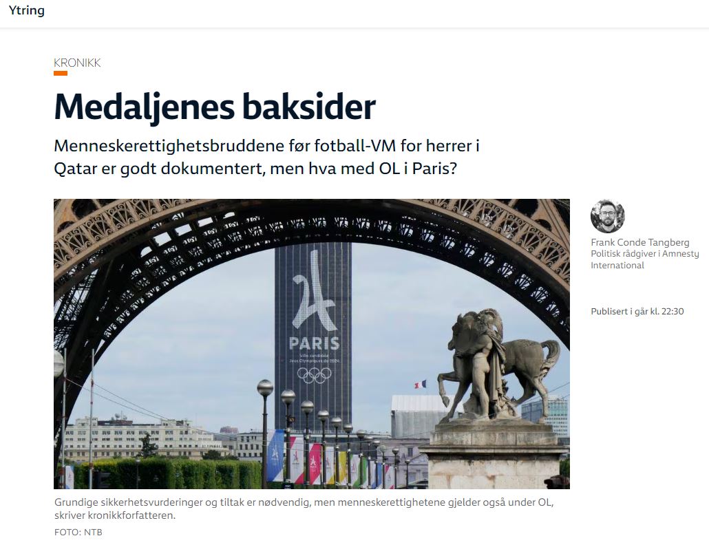 🧵The human rights violations connected to the Qatar World Cup were well-documented, but what about the coming Paris Olympics? Three concerns: ➡️ Hijab-ban for French athletes 🇫🇷🧕🏾 ➡️ Mass surveillance w/artificial intelligence 👁️ ➡️ Migrant workers' rights👷🏾‍♂️ #Paris2024