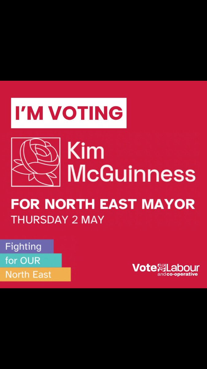 Today is polling day for the North East Mayoral election! 📣🗳️

Excited to be out across Cramlington supporting the fantastic @KiMcGuinness who I trust to make a real difference for our region 

Polling stations are open 7am to 10pm and please don’t forget Photo ID! ⏰ 📷