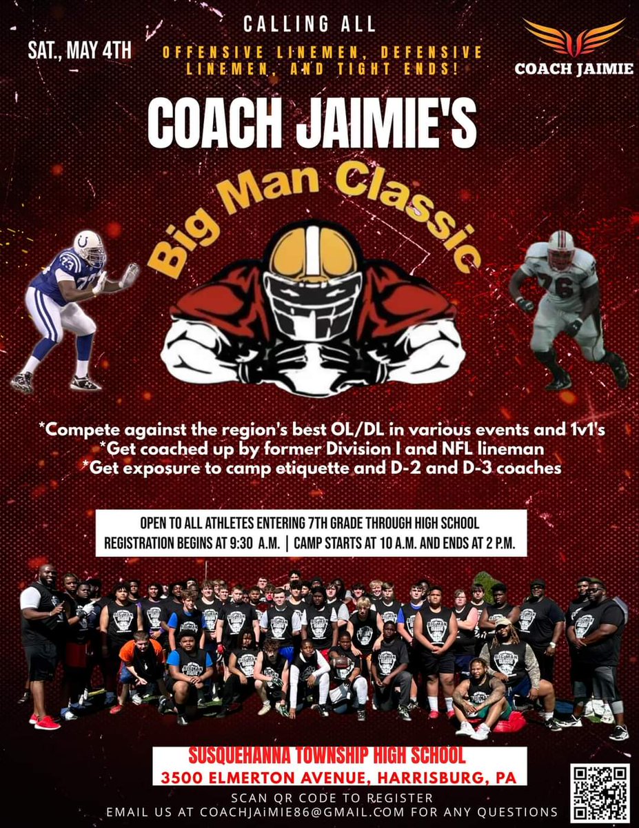 I'm getting ready for my second BIG MAN CLASSIC with @CoachJaimieT this Saturday. 
#dowork  @CDRamsFootball