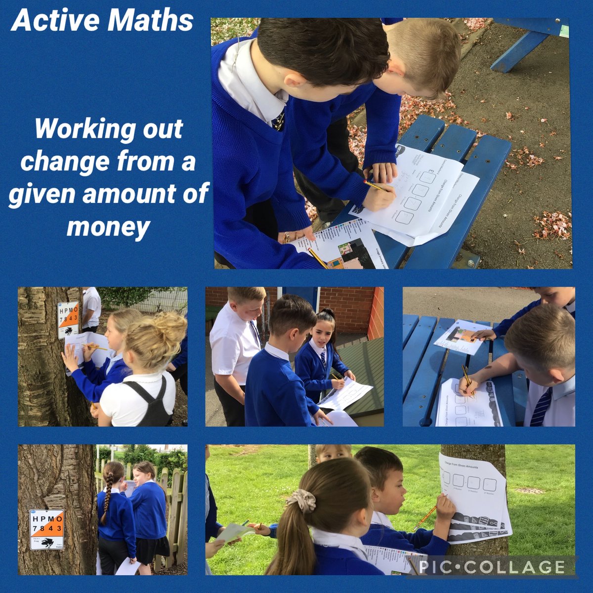 Year 4 using their orienteering skills within their Maths lesson this morning.