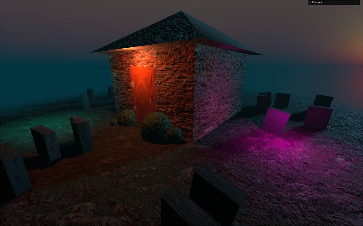 Bruno Simon (@bruno_simon) on Twitter photo 2024-05-02 09:54:21 How about a makeover of Haunted House lesson? - Poly Haven textures - Textures optimisation - Better fog - Better floor transition - Realistic sky - and much more #threejsJourney How about a makeover of Haunted House lesson? - Poly Haven textures - Textures optimisation - Better fog - Better floor transition - Realistic sky - and much more #threejsJourney