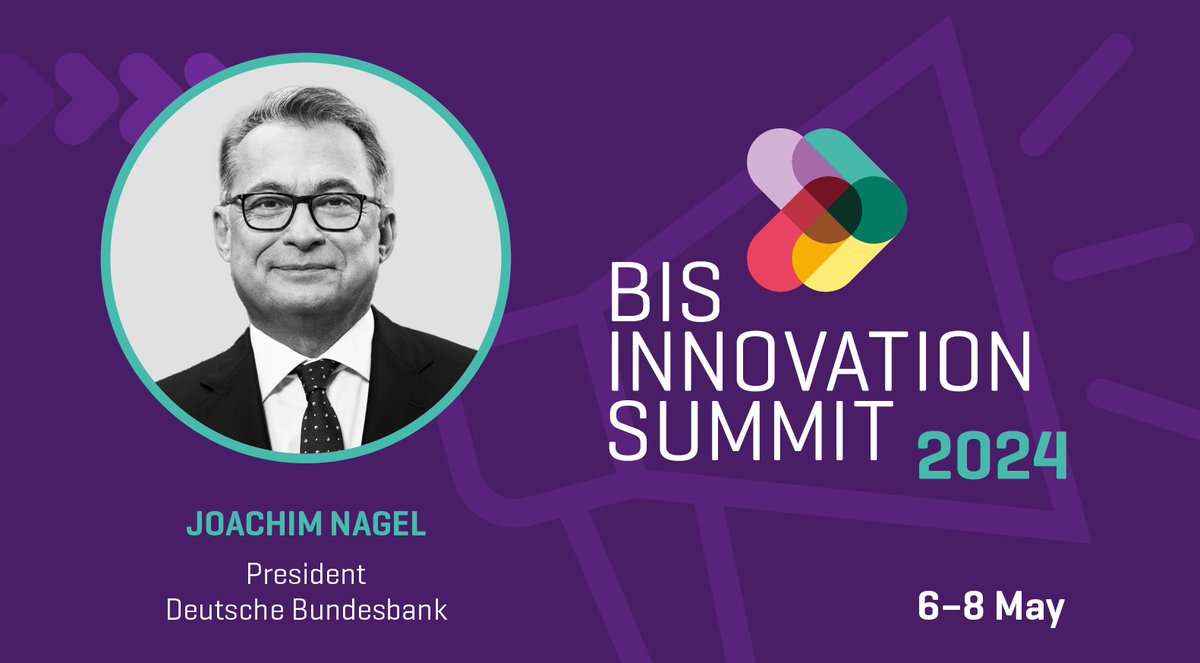 📽️Livestream: Tune in on 6 May at 13:30 CEST to see President #JoachimNagel discuss the future of CBDCs live on a high-level panel alongside Fabio Panetta @bancaditalia and @DasShaktikanta @RBI at the @BIS_org Innovation Summit 2024! Watch here: bis.org/events/bis_inn… #CBDC