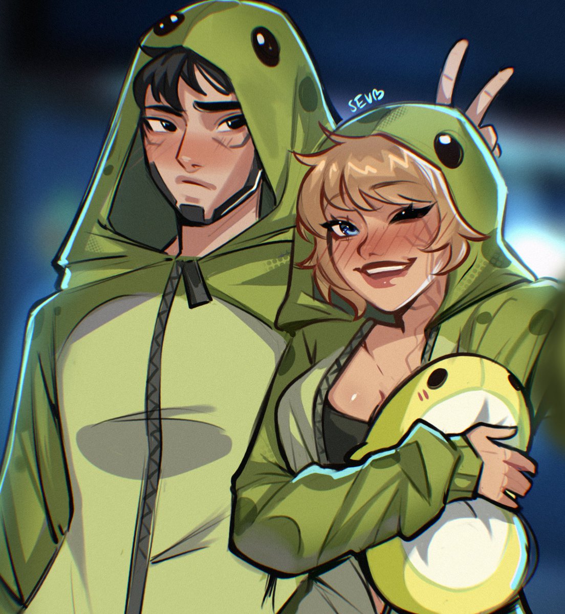 ✨I seen these onesies in the Apex store and thought it was so cute ,and put it on one of my favorite ships !!! ✨ #crypto #wattson #ApexLegends #apexfanart