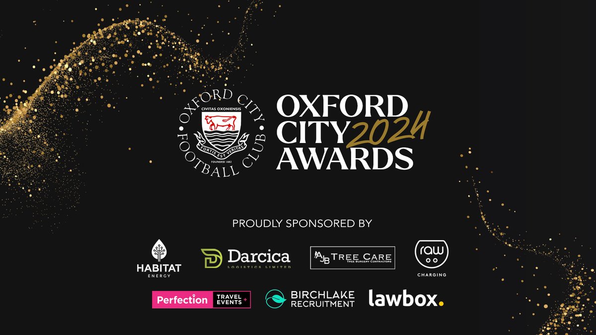 Congratulations to all winners at the Oxford City Football Club 2024 Awards! We are the proud sponsor of "Supporter Of The Season" award! 

Winners - Mark Neal &amp; Belinda House 

Belinda and Mark were at every single Oxford City Men's First Team match in the 23/24 season!