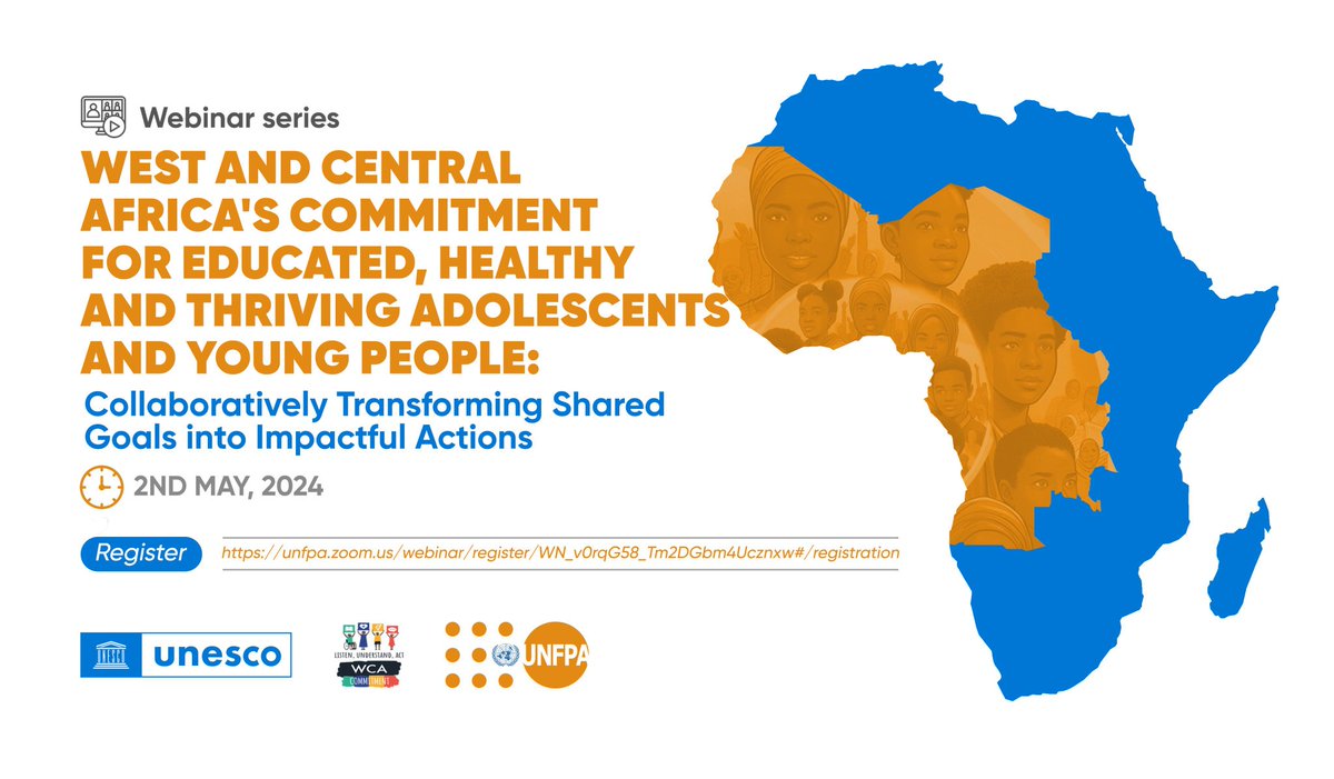 Nous invitons les jeunes féministes d'Afrique Centrale à participer massivement à la série de webinaires UNESCO/UNFPA sur l'éducation et l'information complètes. Le webinaire commence à 11 heures Afrique Centrale unfpa.zoom.us/meeting/regist…