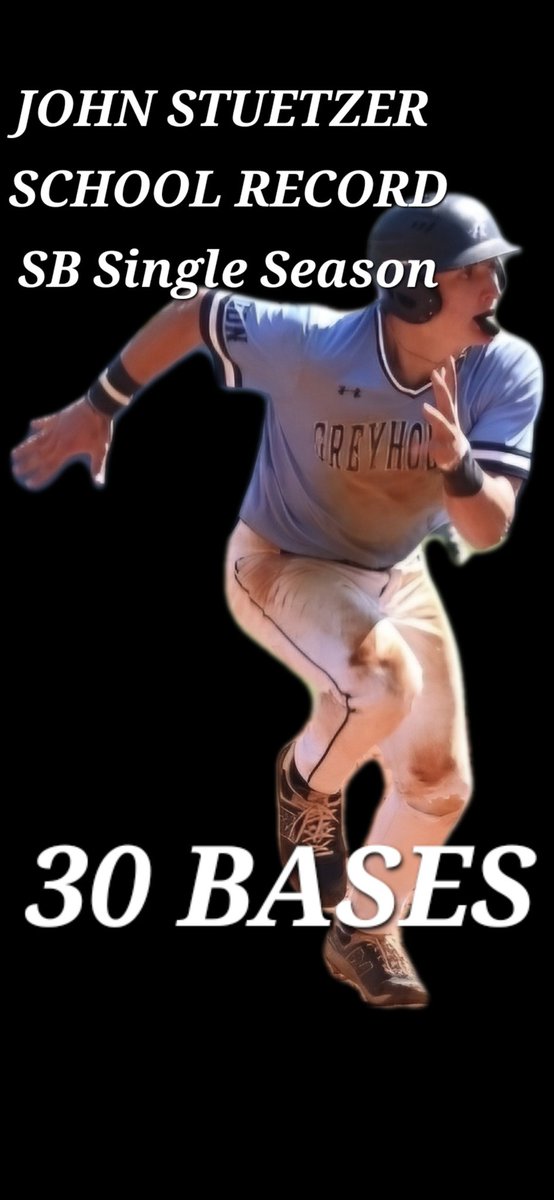 🚨SCHOOL RECORD🚨 John Stuetzer @JStuetzer is the 1st person in Pope history to steal 30 bases in a season breaking his own school record of 29 set in 2023. #GDN