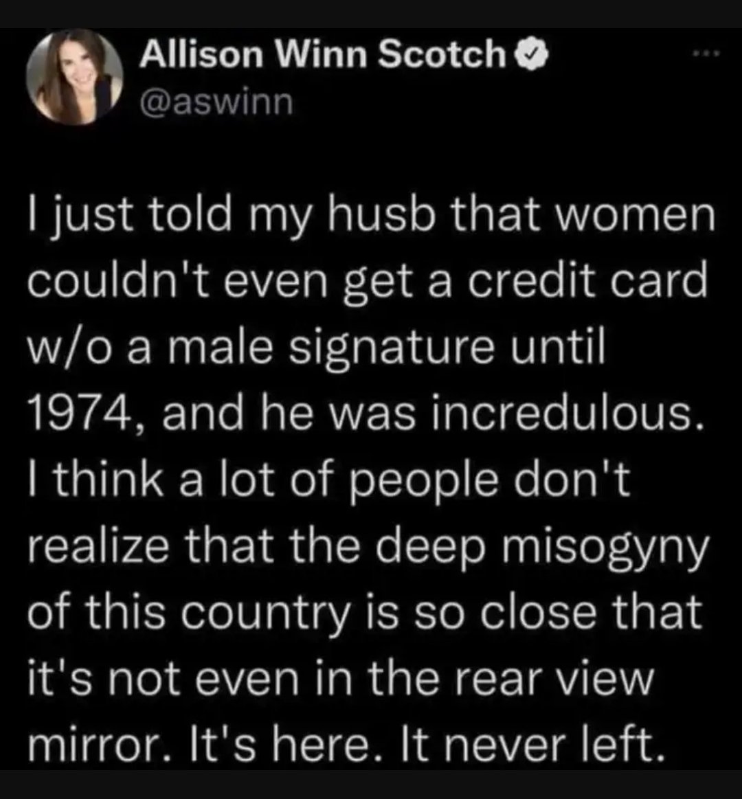 How much do you want to bet that this is total nonsense? Just like every other #Feminists argument?

Or, at the very least, grossly misrepresented?

I seem to recall men were obligated to their wife's debts, incidentally.