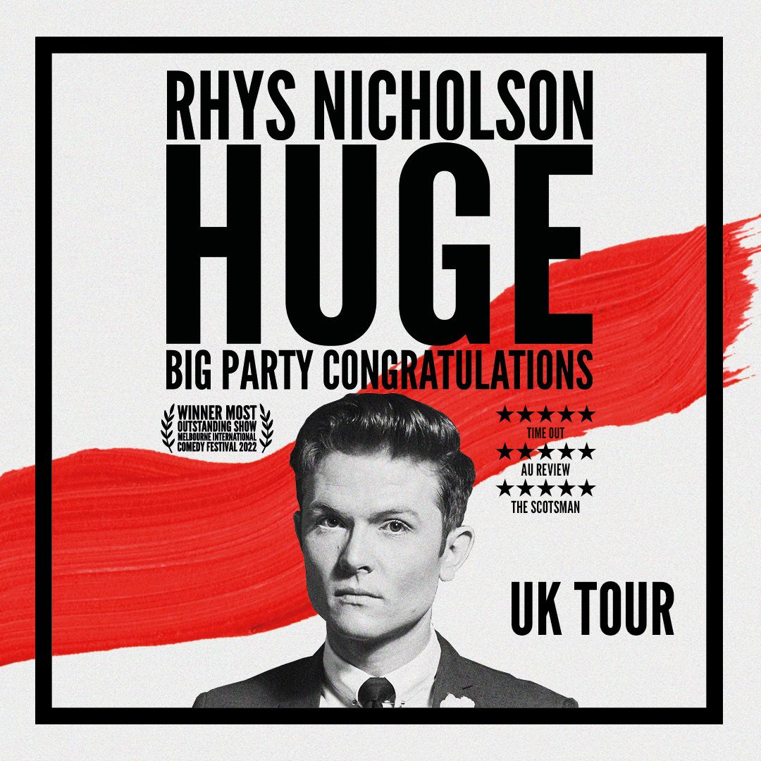 📣 ON SALE NOW 📣 Rhys Nicholson: Huge Big Party Congratulations! A brand-new, hour-long, stand-up comedy concert from your ol’ pal Rhys Nicholson, as seen on RuPaul’s Drag Race Down Under, The Stand-Up Sketch Show, Netflix and more. 📅 23 October 🎟️ lsqtheatre.com/4bhgsE9