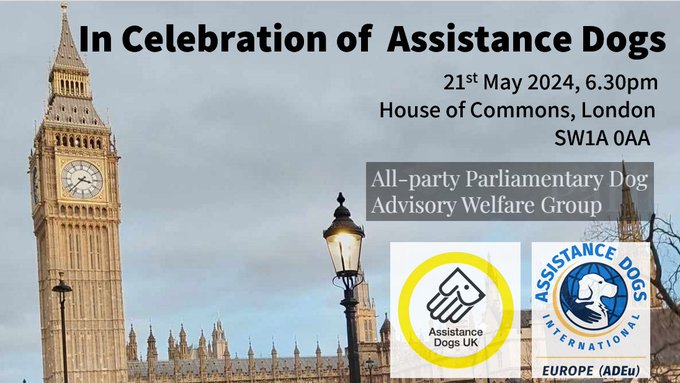 Together with our friends @adiintl and @APDAWG1 we'll be hosting a special event to celebrate the work of #assistancedogs in Parliament on 21st May. We're delighted to have @seandilleyNEWS as our opening speaker. Find out more and register here: assistancedogs.org.uk/aduk-parliamen…