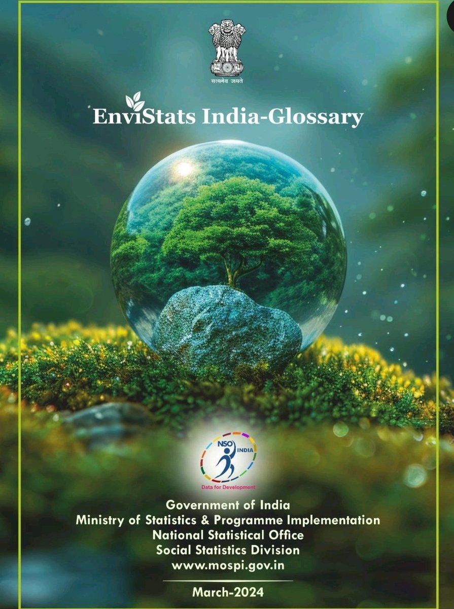 🚨Envi stats india glossary released by MOSPI 📑

You can download from telegram pinned in Thread 🧵