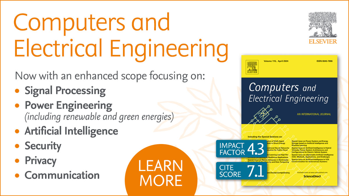 Exciting News! Computers and Electrical Engineering is broadening its scope. Now accepting submissions on signal processing, AI, security, and more. Join us in shaping the future of technology. Submit your research today: spkl.io/60144N6xY #ElectricalEngineering