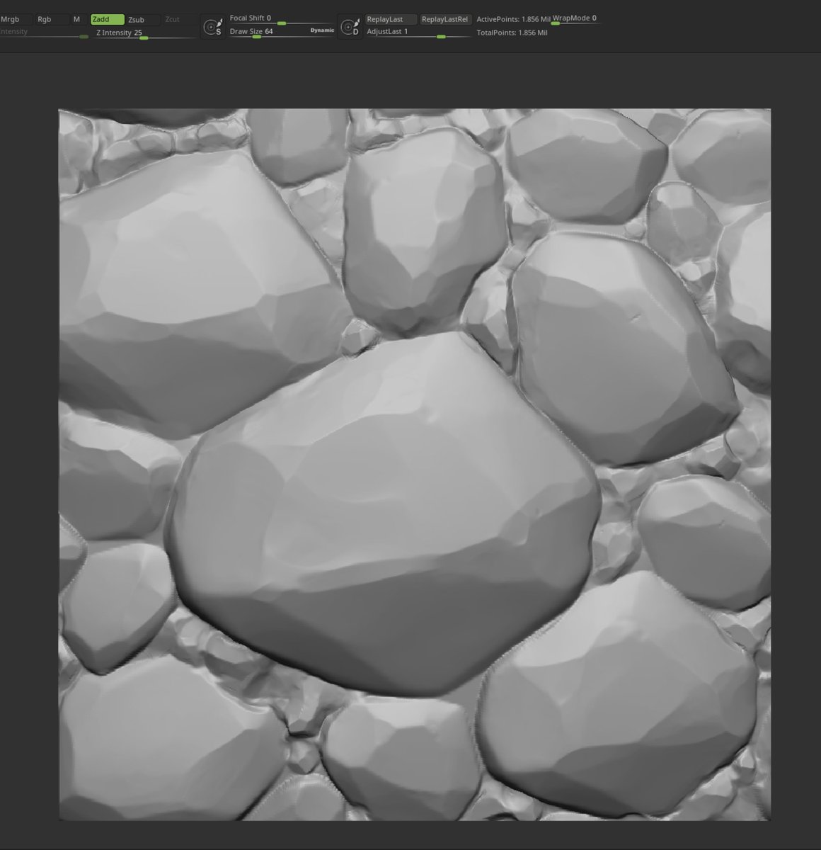 Who knew sculpting a tileable rock material would be so fun