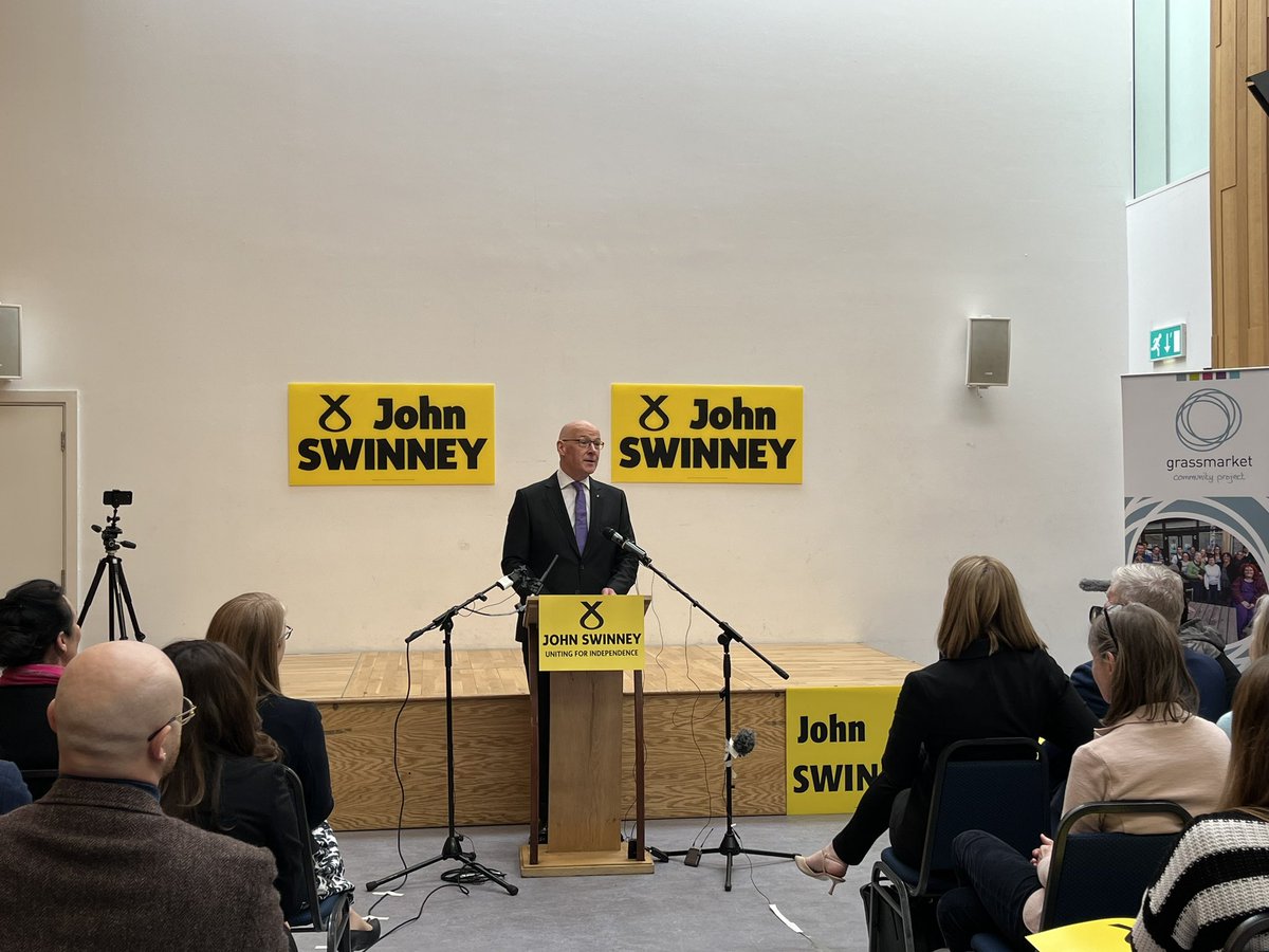 And it’s official. John Swinney announces he’s running for snp leader. Wants to unite the snp and “unite scotland for independence”