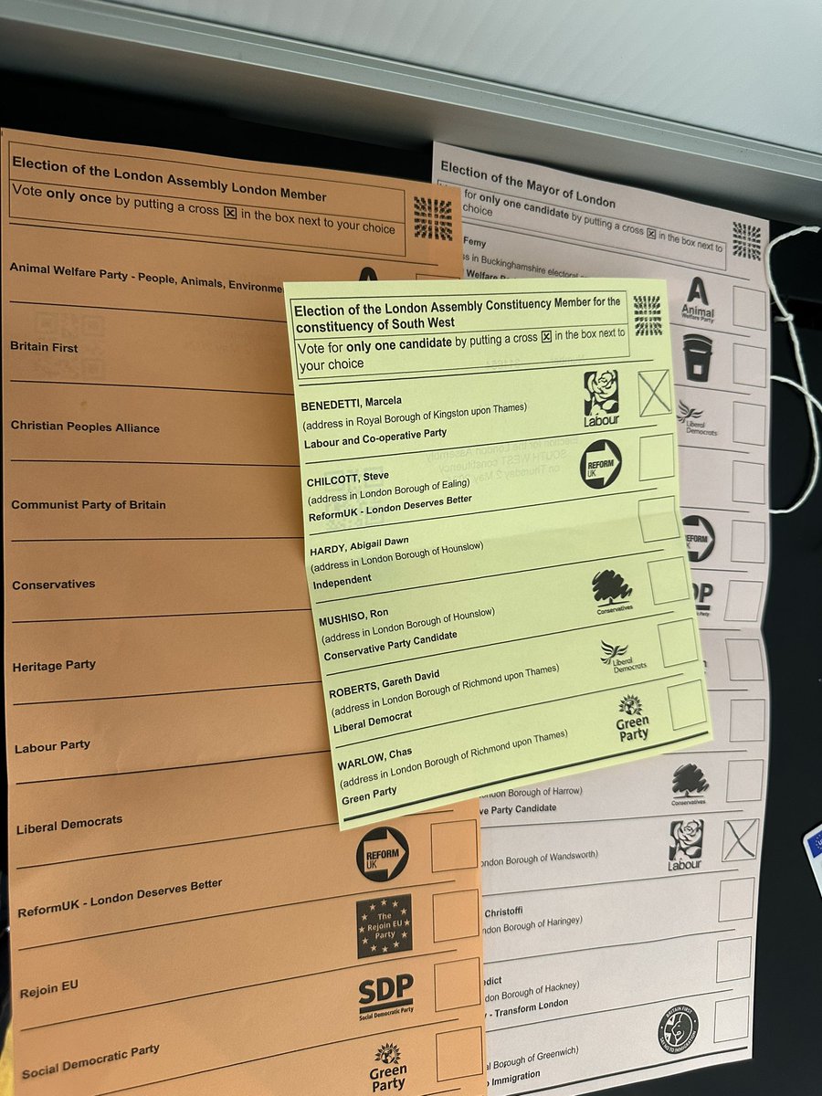 I know we have our reservations, but Sadiq Khan is better of the lot! Just voted 
#VoteLabour 
#LondonElections2024 
#LondonMayor 
#SadiqKhan 
#SadiqKhan4London