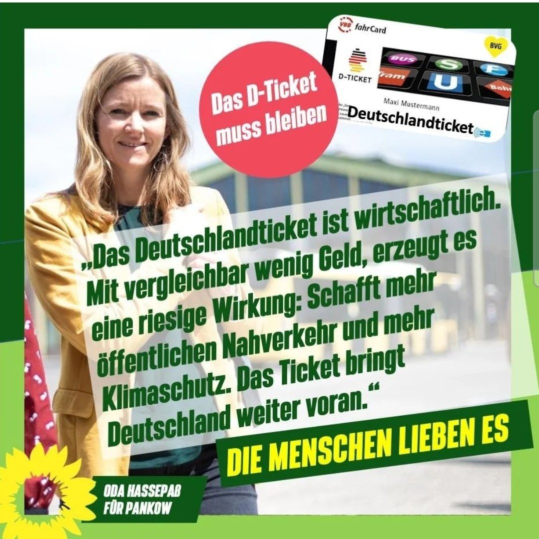 Ein Jahr #Deutschlandticket! Was für ein großer Erfolg für die Mobilität! Das #DTicket hat eine riesige Wirkung: Schafft mehr öffentlichen Nahverkehr und mehr #Klimaschutz. Es bringt Deutschland voran. Die Menschen lieben es.