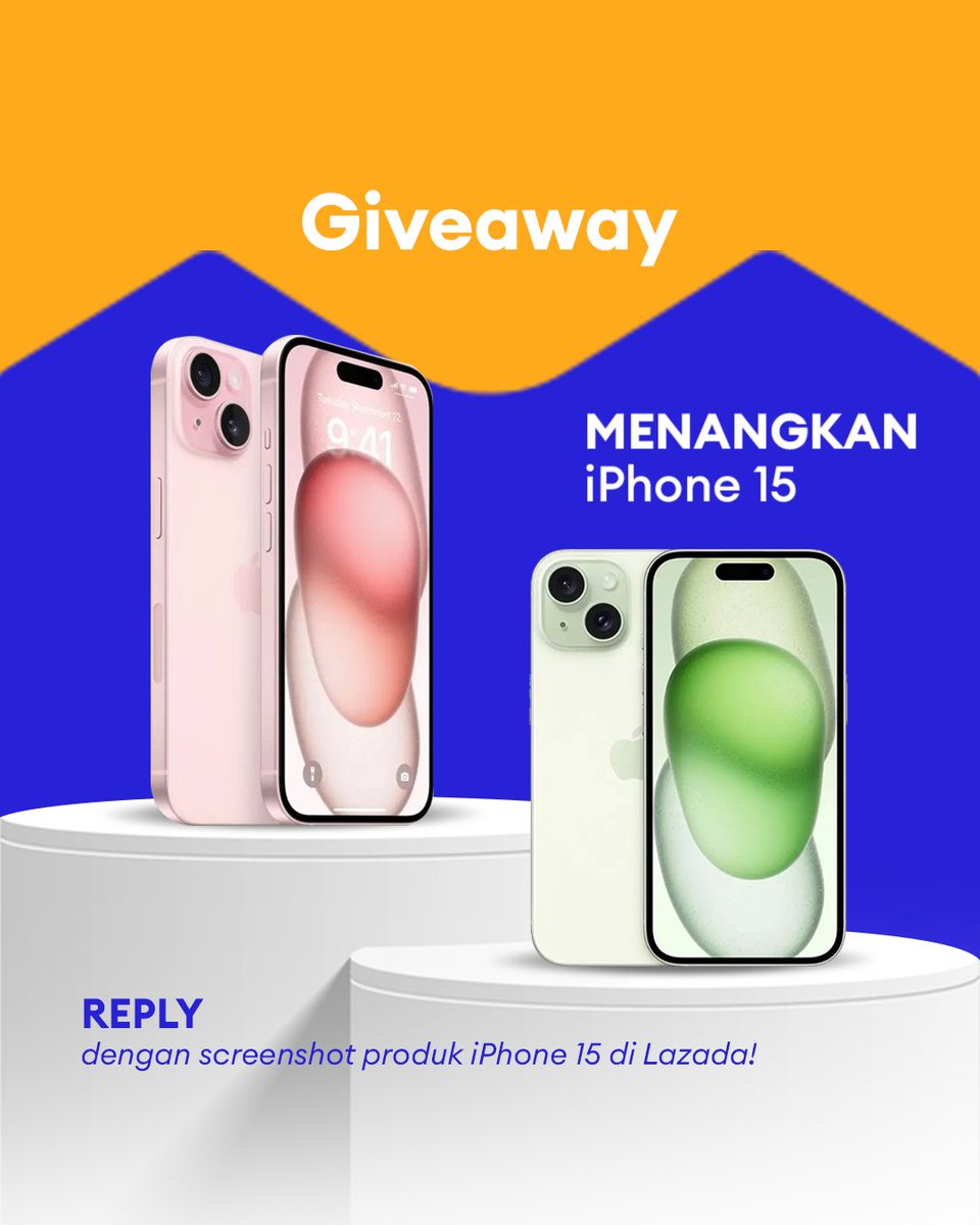 ✨ GIVEAWAY ALERT ✨

ADA IPHONE 15 GRATISSSSSSSSS!

1.Follow <a href="/LazadaID/">Lazada</a> &amp; tag 3 teman.
2.RT, Like &amp; Reply dengan screenshot produk iPhone 15 di aplikasi Lazada + alasan mau HPnya dengan hashtag #LazadaGiveaway #LazadaID SEBANYAK-BANYAKNYAAA, YAAA!

Periode: 2 - 8 Mei 2024