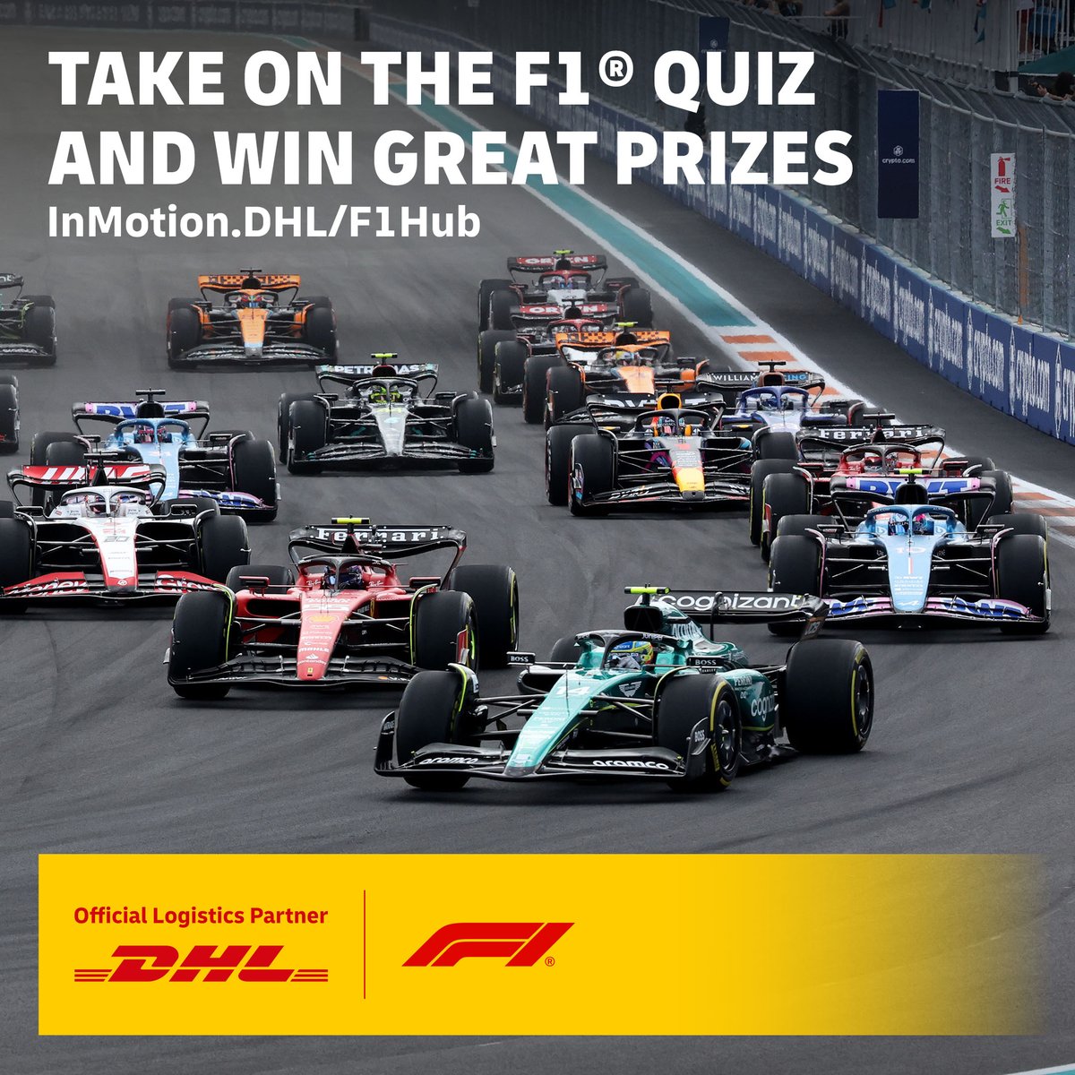 How much do you know about the #MiamiGP? 🇺🇸 Test your knowledge in our #F1 quiz and win amazing prizes. Enter here: InMotion.DHL/F1Hub