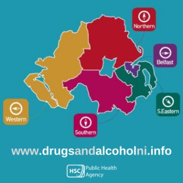 Drugs and alcohol support services are available in your local area. If you or someone you know is affected by any drugs and alcohol issues, reach out and get help. Find out more at DrugsAndAlcoholNI.info