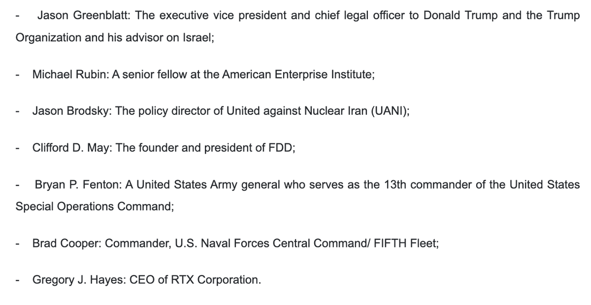 I've been sanctioned today by the Islamic Republic of #Iran. I'm proud to join this list along with great Americans like the commander of @US5thFleet; @GreenblattJD; @CliffordDMay; @mrubin1971; & British officials. I can assure Tehran: my work will continue to isolate & weaken