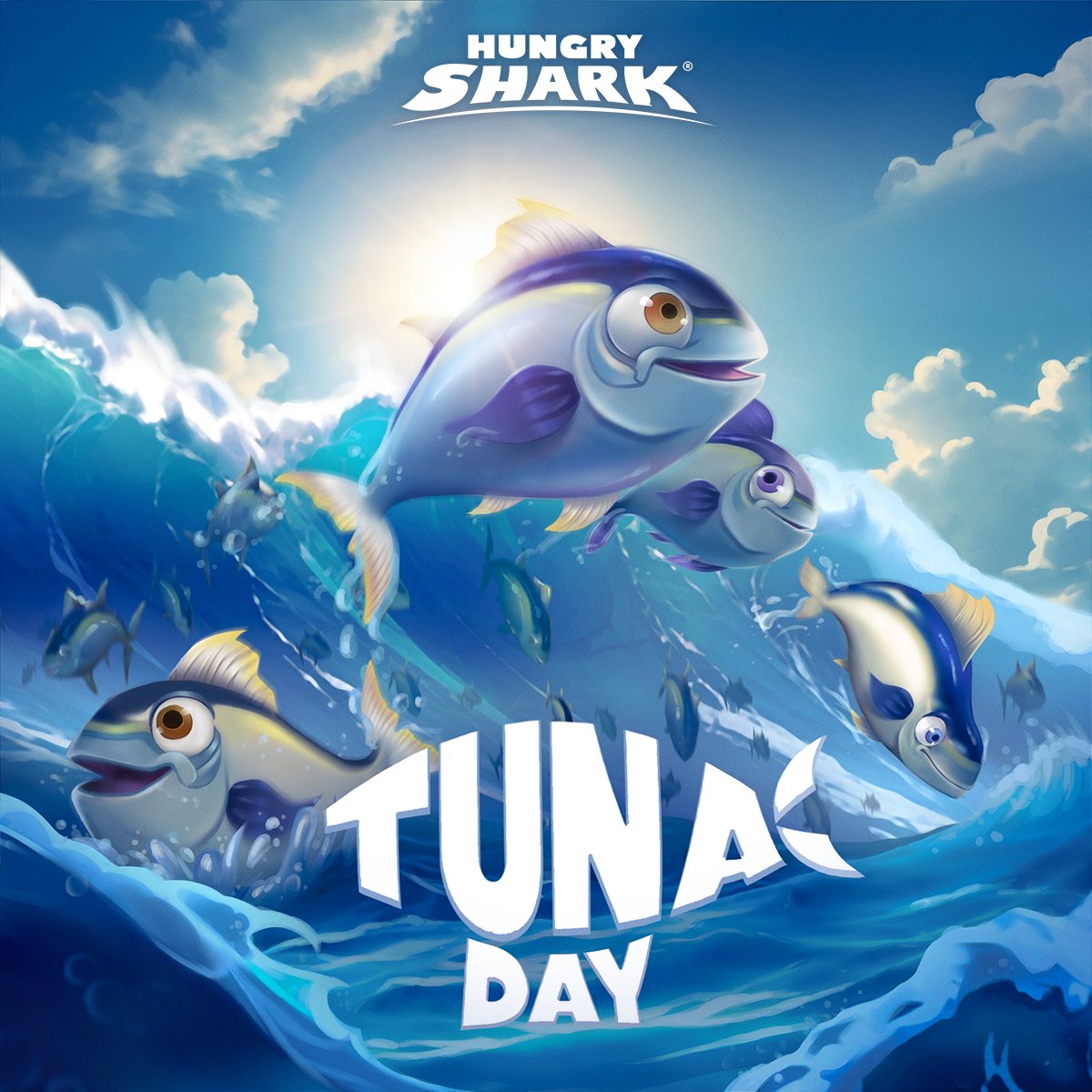 Happy World Tuna Day! 🐟 Our oceans’ speedsters are more than just a snack for the mightiest sharks; they’re vital to the marine food chain. 💙 Let’s make a splash for sustainable fishing to keep our finned friends thriving! 🦈 #HungryShark