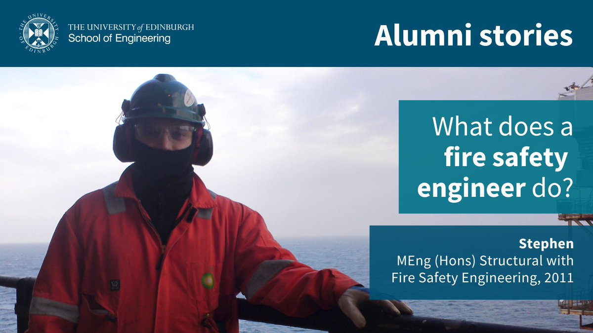 'What I find most rewarding about my work is no two days are the same – I am never bored!' Stephen (MEng Hons Structural with Fire Safety Engineering, 2011) shares what life is like as a fire safety #engineer, and tips for those interested in the role 🔥 edin.ac/44qckPZ