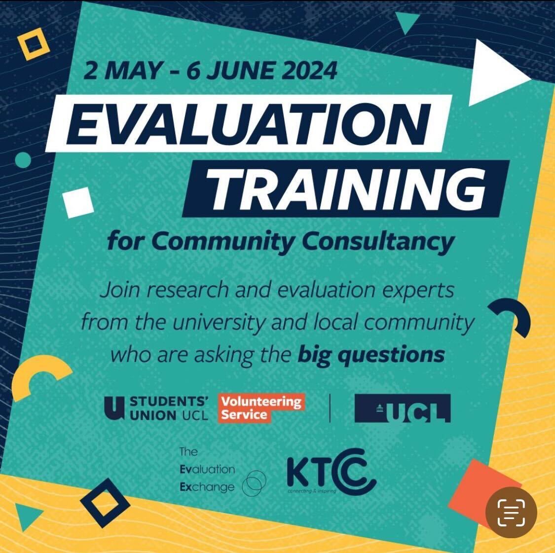 Today launches Evaluation Exchange‘s Evaluation Training for Community Consultancy, an amazing partnership between @ucl @EvaluationExch @TheUnionUCL @KentishTownCC Students in the programme are super engaged and itching to learn more about how they can have a #socialimpact 💪🏼