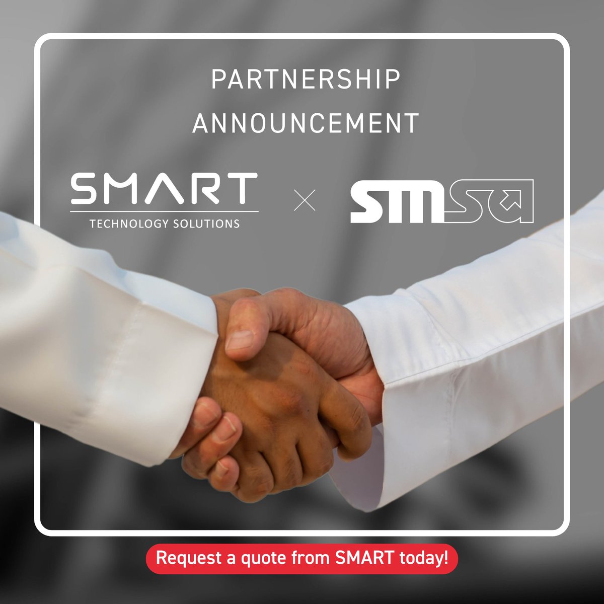 SmartTechSA's tweet image. !Exciting partnerships news 
SMART partnered with @SMSA for better procurement solutions in logistics to deliver all your company requirements 

يسرنا بفخر إعلان شراكتنا مع @SMSA مع حلول المشتريات، لخدمات لوجستية أفضل لتوصيل جميع مشترياتك!

#Procurment
#SMART #SMSA