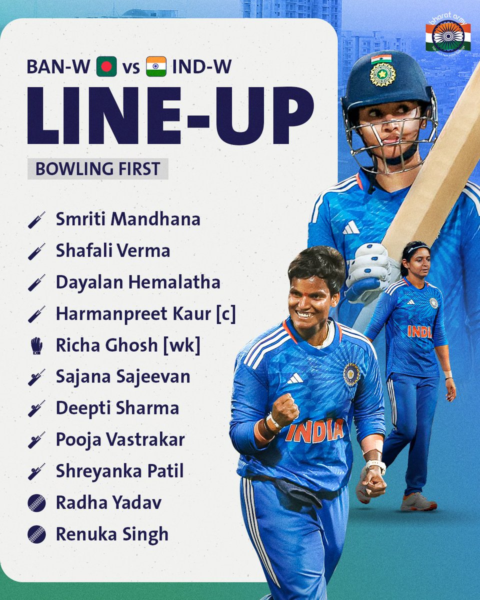 👏 We'll be playing with the same XI as the last game. 💙 #TeamIndia to BOWL FIRST. 📷 Getty • #BANvIND #BANvsIND #TeamIndia #BharatArmy #COTI🇮🇳