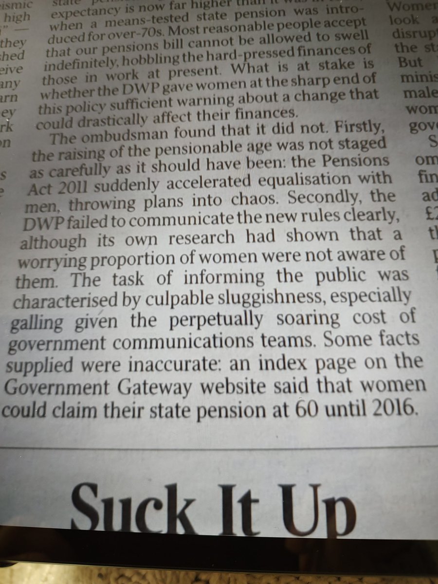 #DWP did not give @WASPI_Campaign @WASPI_2018 #waspiwomen sufficient notice as now proven #maladministration 'throwing our plans into chaos' @MelJStride reading 100 pages is taking too long, we need to know the date you intend to tell us your conclusion asap..🙏