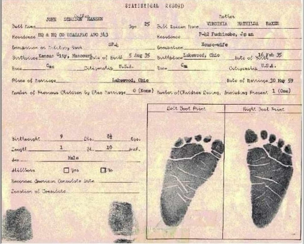 Do you INNERSTAND the difference between a 'Live Birth Record' and 'Birth Certificate'? The attached image is an actual Certificate of LIVE BIRTH. Note the Sole/Soul Prints plus Finger Prints. They literally have our Souls held in a Vatican Bank. One is created for the LIVING