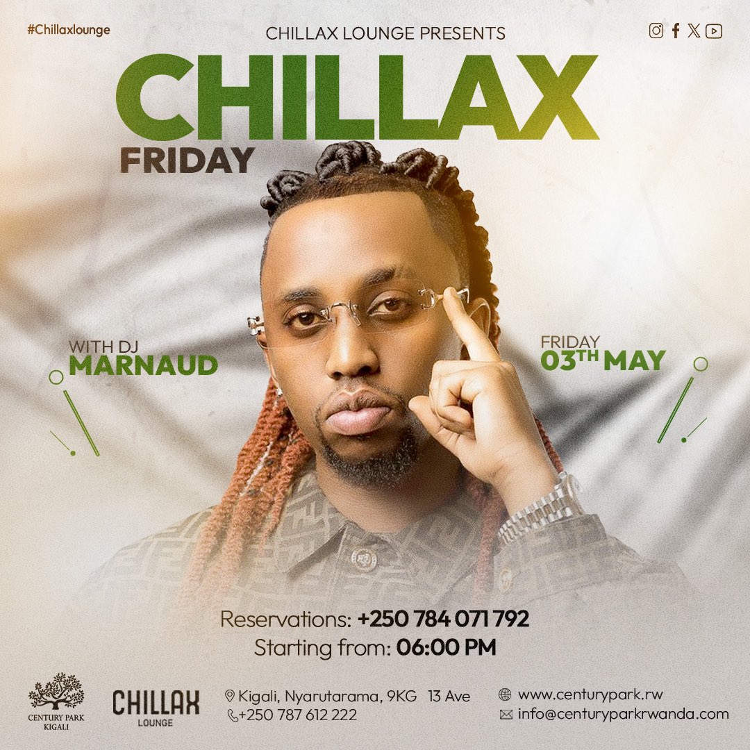 Join us for the ultimate Friday vibes at Chillax! 🎧 @DjMarnaud is back to rock the house every Friday night. Don't miss out on the party this weekend ; it's going to be lit! 🔥 #ChillaxFridays #DJMarnaud #PartyTime 🎶
