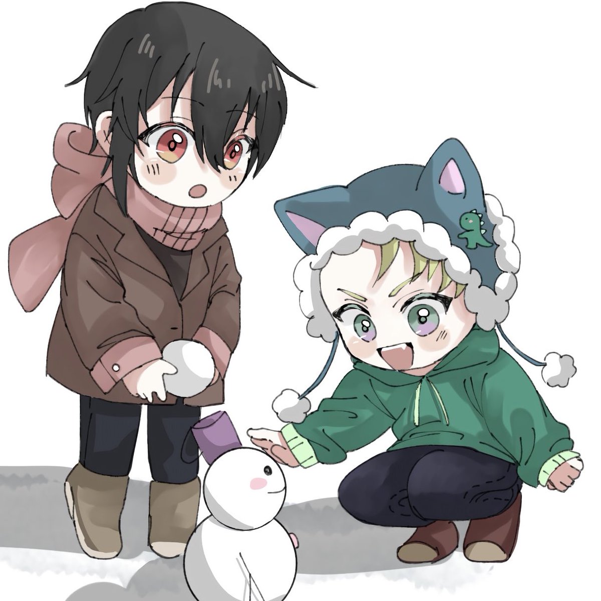 #ビバレンFA 
雪だるま❤️💚