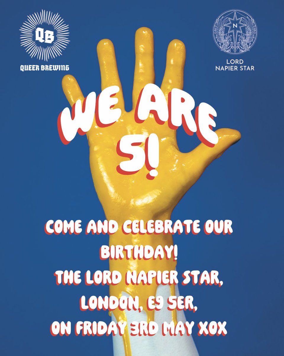Tomorrow evening we're celebrating our fifth birthday! We're heading to the Lord Napier Star in Hackney Wick for an evening of mango sour, other beers, and general celebratory revelry. Come come!