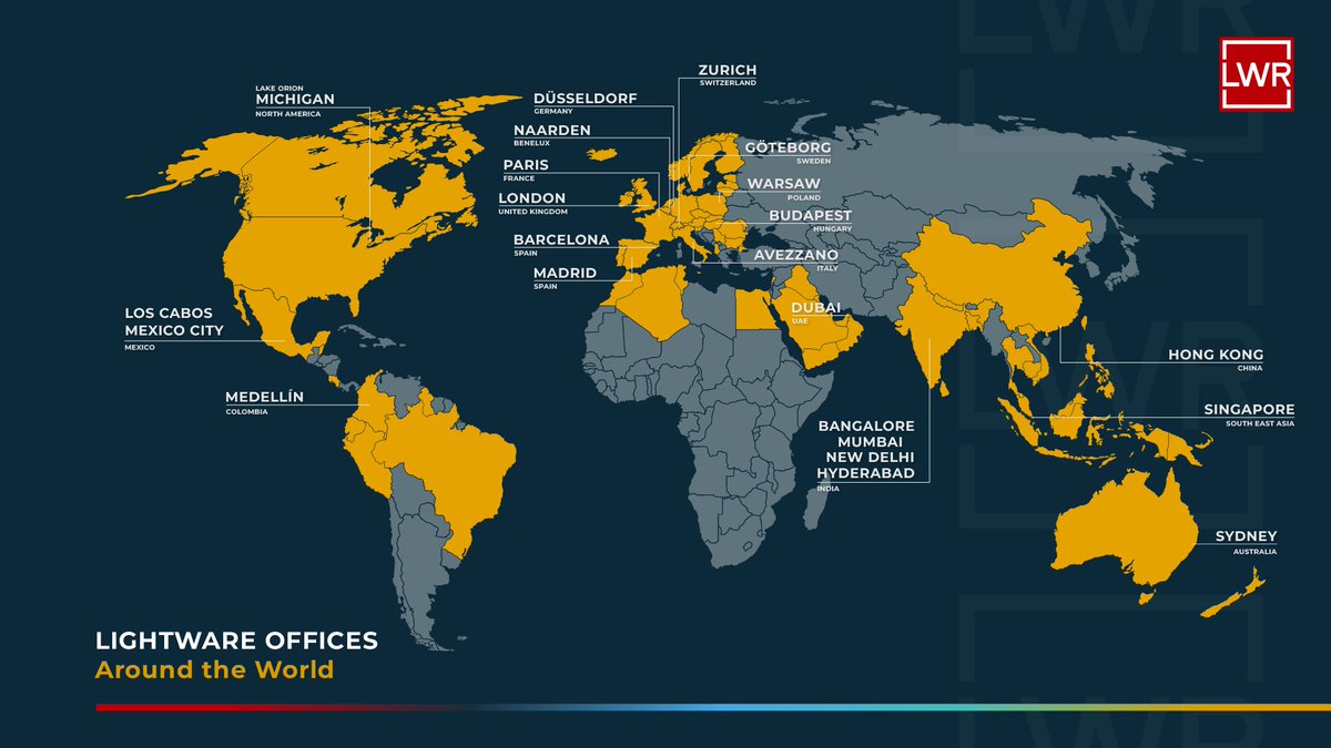 One of the best things about Lightware? We're a truly global business! 🌍 Our Lightware family is spread across all four corners of the globe with more locations to come... Locate your local #Lightware connection here 👉 lightware.me/4a2UeVS #AVTweeps #ProAV #AboutUs