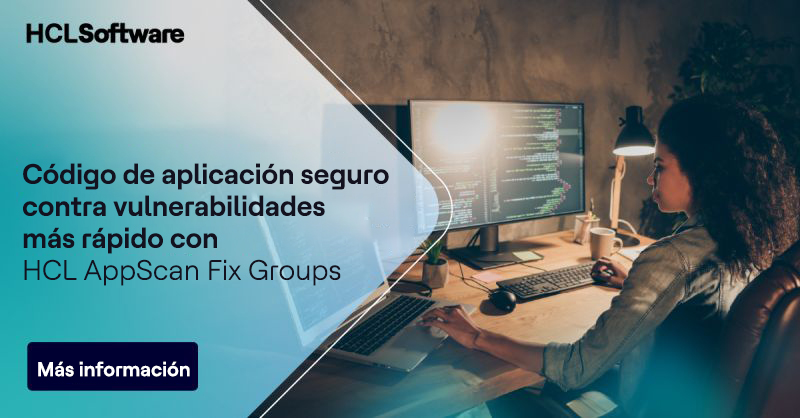 HCLSoftware's tweet image. Los grupos de correcciones de #HCLAppScan mejoran aún más el proceso de clasificación y el tiempo de corrección al agrupar las incidencias por lo que tienen en común, de modo que una única corrección puede corregirlas todas. Más información: hclsw.co/ox14pq